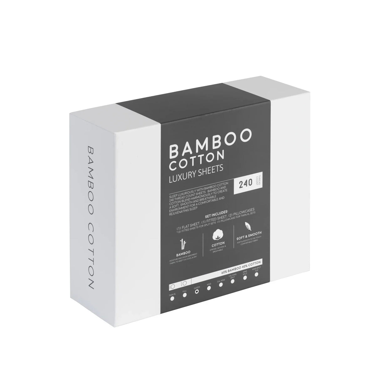 Cal King Bamboo Cotton Sheet Set Soft Smooth Breathable - Omega Lifestyles