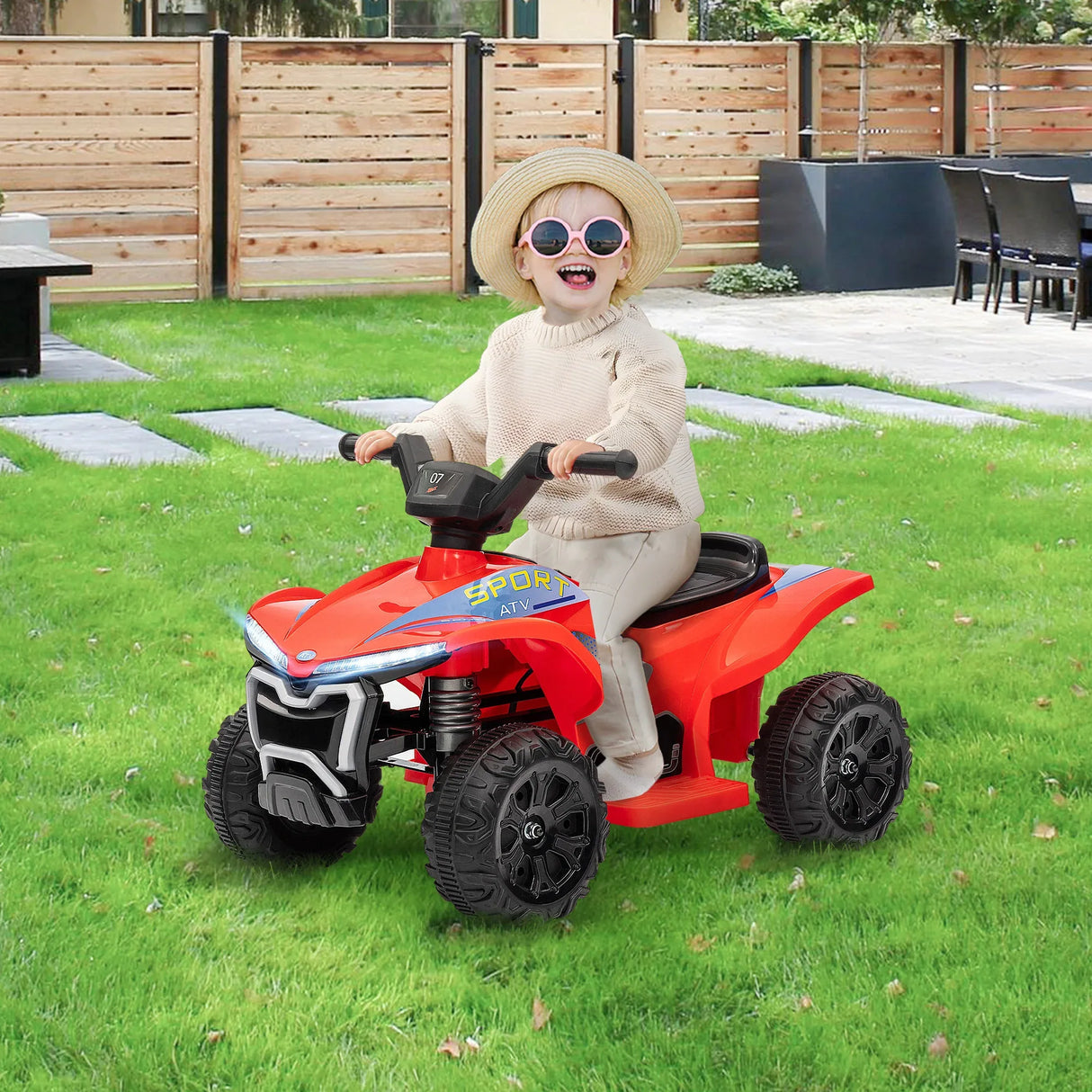 Kids Rechargeable 6V 4-Wheeler Ride On ATV - Omega Lifestyles