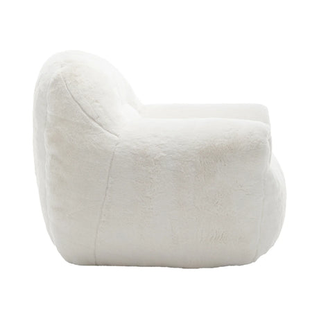 Faux Fur Comfy Bean Bag Chair With Back Support - Omega Lifestyles