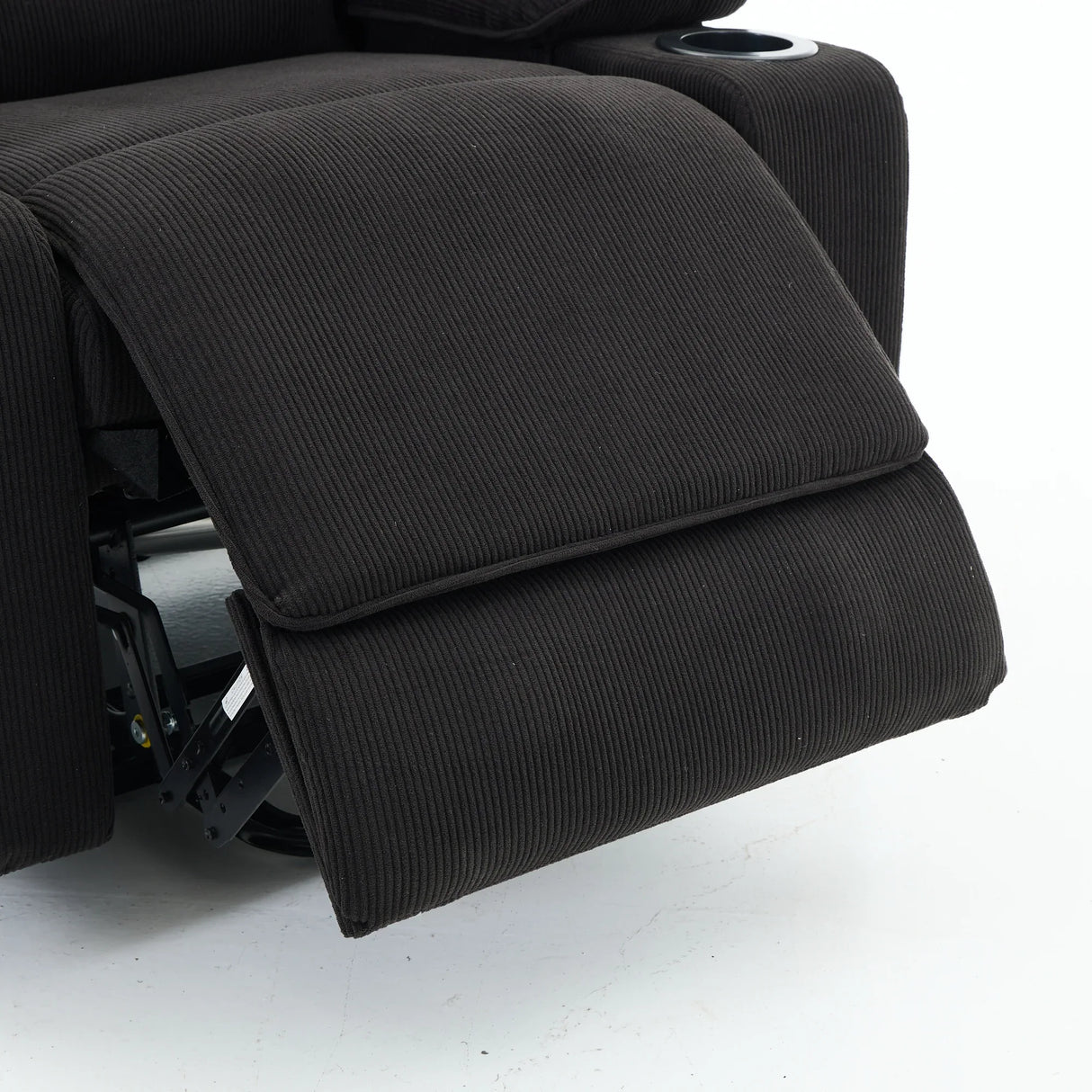 Medium-Firm Corduroy Remote-Controlled Heating Massage Recliner - Omega Lifestyles