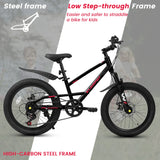 20-Inch 7-Speed Front Suspension Kids Mountain Bike - Omega Lifestyles