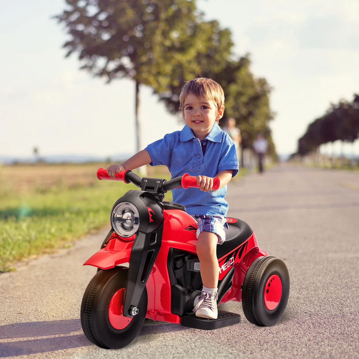 6V Red Toddler Electric Motorcycle With Bubbles Music - Omega Lifestyles