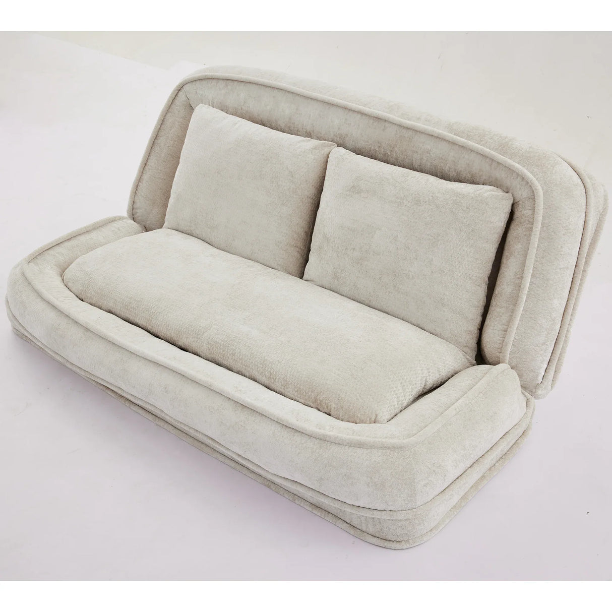 Medium-Soft Adjustable Loveseat Lazy Sofa With Chenille Upholstery - Omega Lifestyles