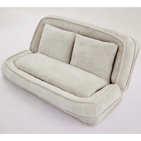 Medium-Soft Adjustable Loveseat Lazy Sofa With Chenille Upholstery - Omega Lifestyles