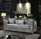 Modern Velvet Upholstered Wood Frame Sofa Three Seat - Omega Lifestyles