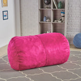 Polyester Foam Filled Cylindrical Fuchsia Bean Bag Chair - Omega Lifestyles