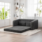 Convertible Chenille Loveseat Sofa Bed With Pillows - Omega Lifestyles