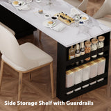 Extendable Kitchen Island With Dining Table And Storage - Omega Lifestyles