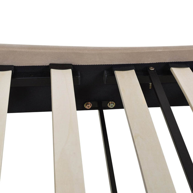 Modern Velvet Upholstered Platform Bed Frame - Omega Lifestyles