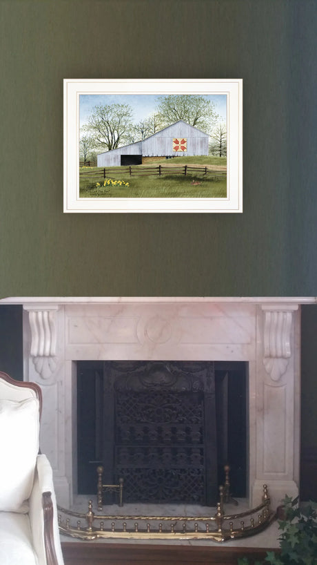 Multicolor Paper Tulip Quilt Block Framed Print - Omega Lifestyles