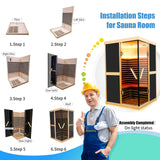 Double Person V-Shaped Far Infrared Sauna Room - Omega Lifestyles