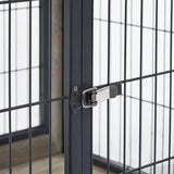 Furniture Style Grey Dog Crate With Rolling Wheels - Omega Lifestyles