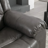 Grey PU Manual Reclining Rocking Swivel Recliner Chair - Omega Lifestyles