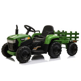 12V Battery Powered Kids Ride-On Tractor With Trailer - Omega Lifestyles