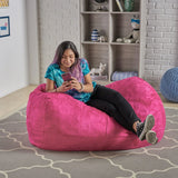 Polyester Foam Filled Cylindrical Fuchsia Bean Bag Chair - Omega Lifestyles