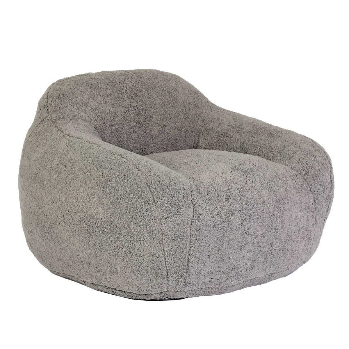 Memory Foam Teddy Fabric Bean Bag Chair With Armrests - Omega Lifestyles