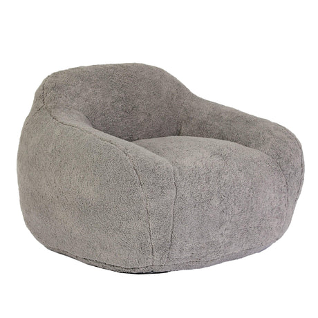 Memory Foam Teddy Fabric Bean Bag Chair With Armrests - Omega Lifestyles