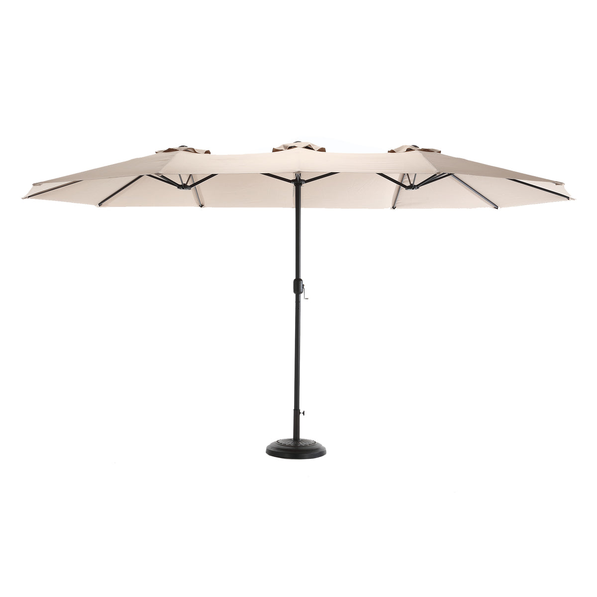 14.8-Ft Large Rectangular Double-Sided Crank Patio Umbrella