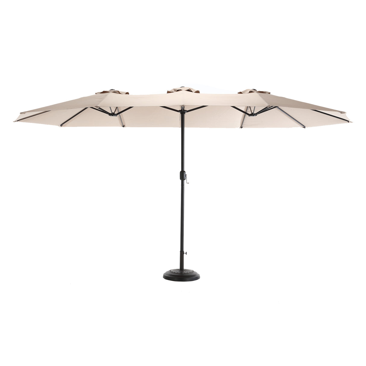 14.8-Ft Large Rectangular Double-Sided Crank Patio Umbrella