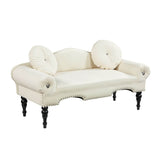 Modern Velvet Upholstered Loveseat Sofa With Pillows - Omega Lifestyles