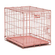 Icrate Single Door Dog Crate, Pink, 24" X 18" X 19"