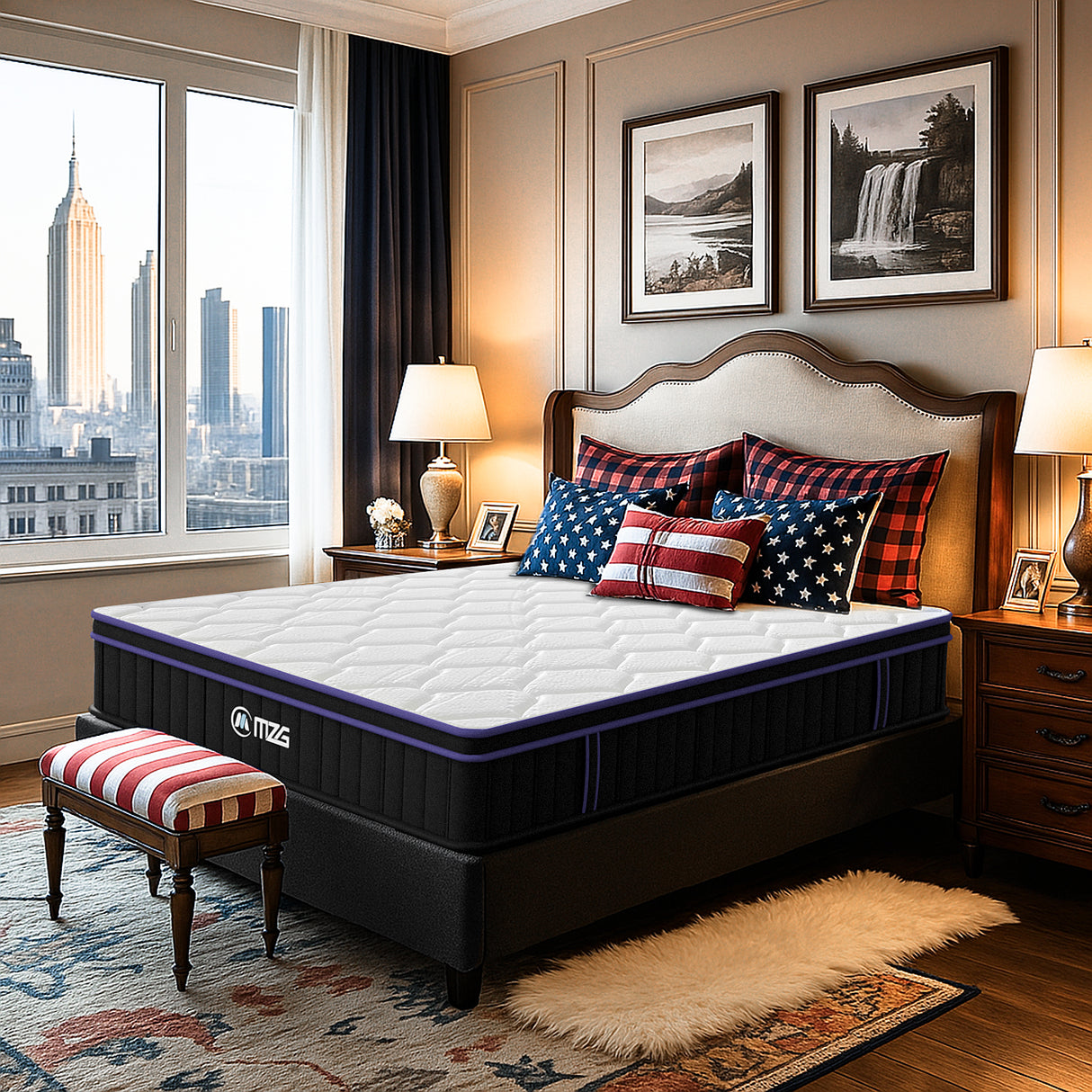 Medium 10-Inch Gel-Infused Memory Foam Pillow Top Queen Mattress