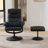 PU Leather Recliner Chair With Ottoman Heated Massage - Omega Lifestyles