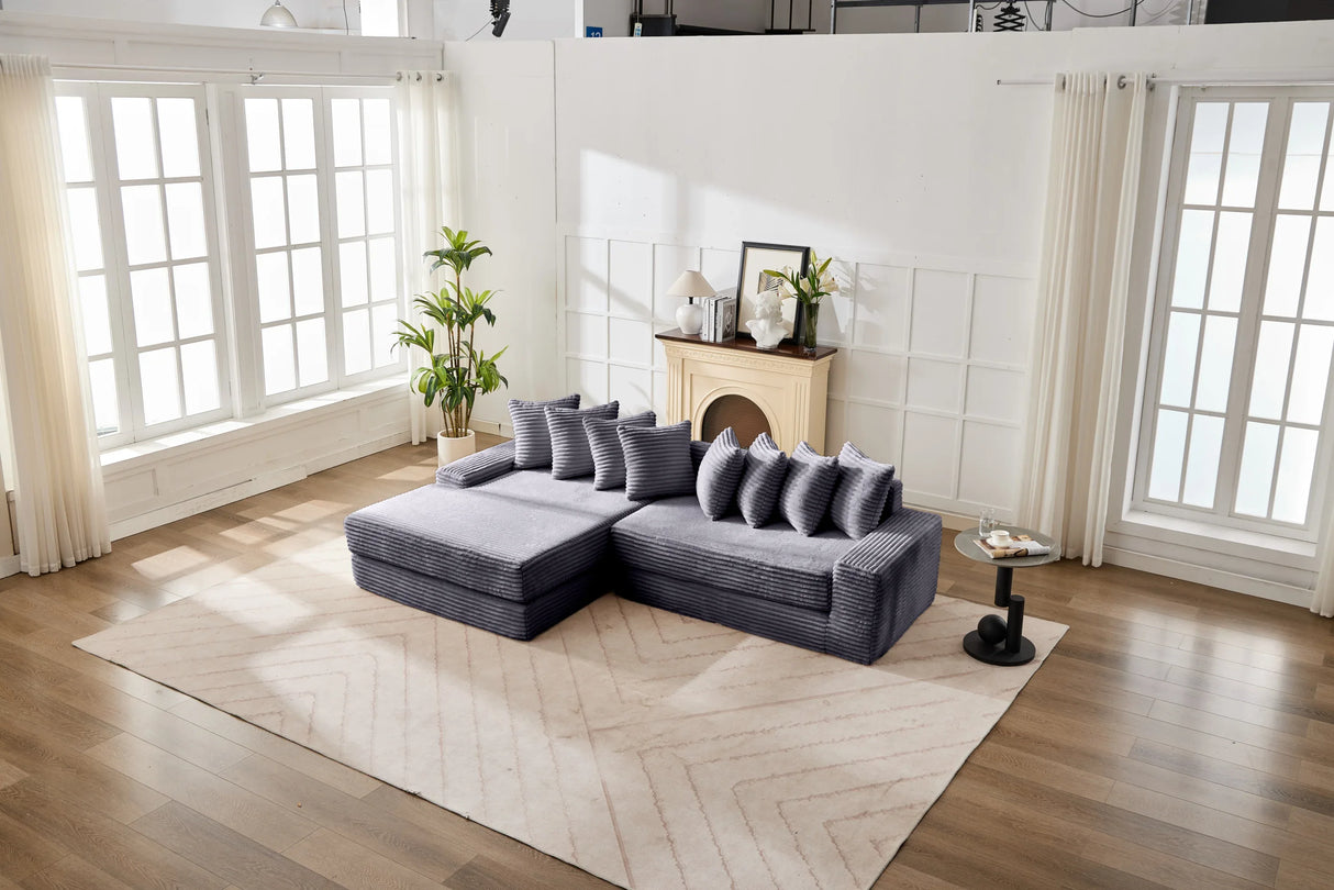 Corduroy Convertible Foldable Floor Sofa Bed - Omega Lifestyles