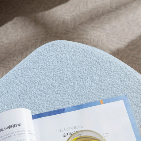 Blue Faux Fur Upholstered Storage Bench With Gold Legs - Omega Lifestyles