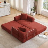 Modular Folding Convertible Corduroy Sofa Bed - Omega Lifestyles