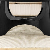 36-Inch Round Black Modern Wood Coffee Table - Sleep Galleria
