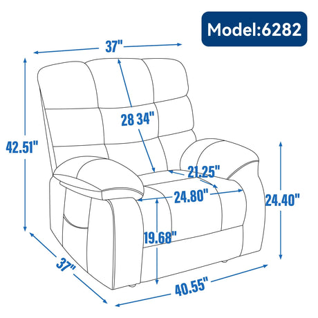 Medium-Firm Power Lift Recliner Chair With Heat Massage - Omega Lifestyles
