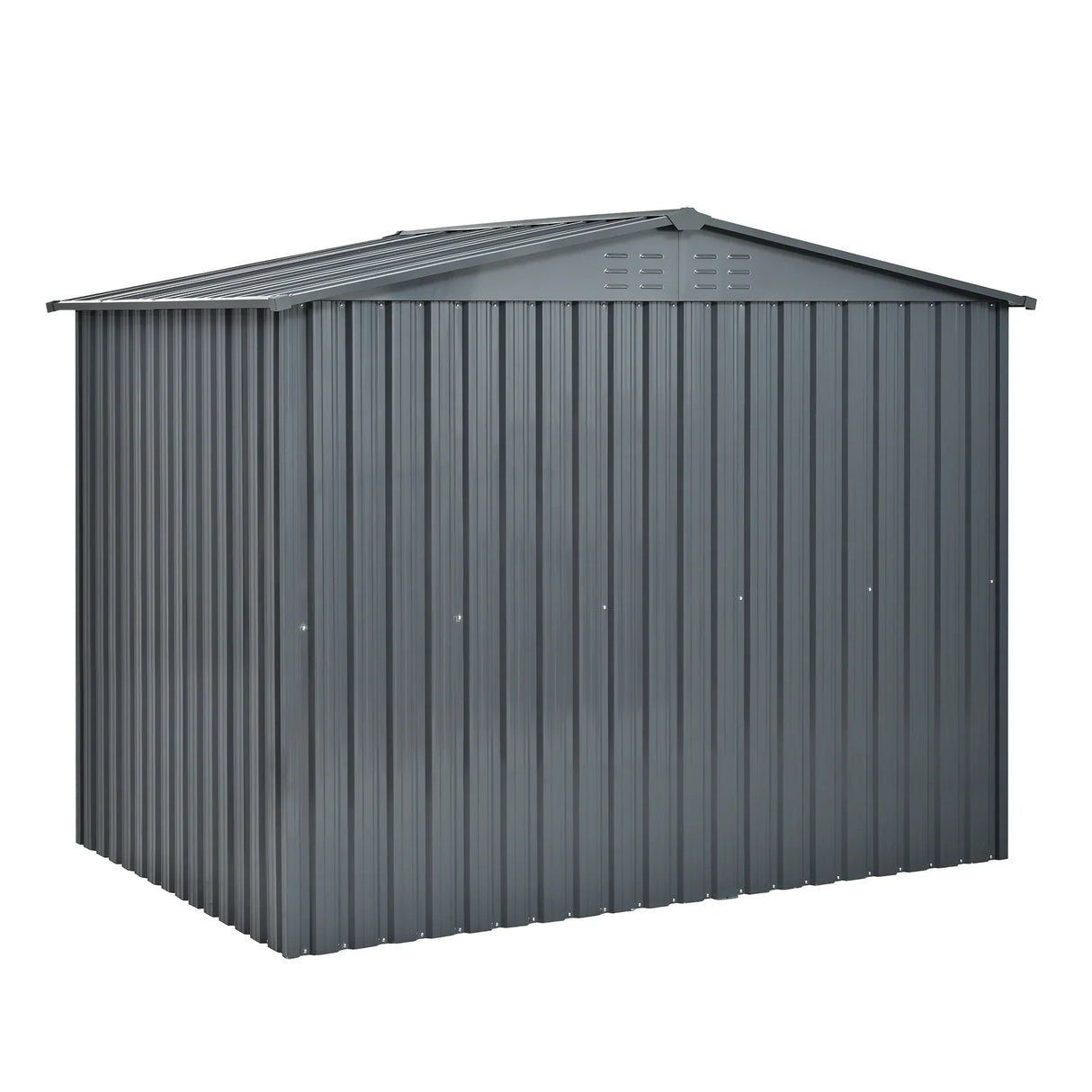 Heavy-Duty Galvanized Steel 6x8ft Outdoor Storage Shed - Omega Lifestyles