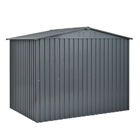 Heavy-Duty Galvanized Steel 6x8ft Outdoor Storage Shed - Omega Lifestyles
