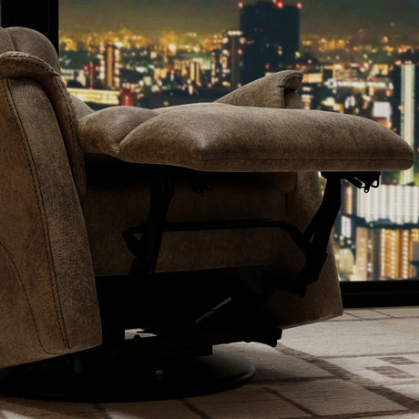 Swivel Glider Recliner With Manual Adjustable Headrest Footrest - Omega Lifestyles