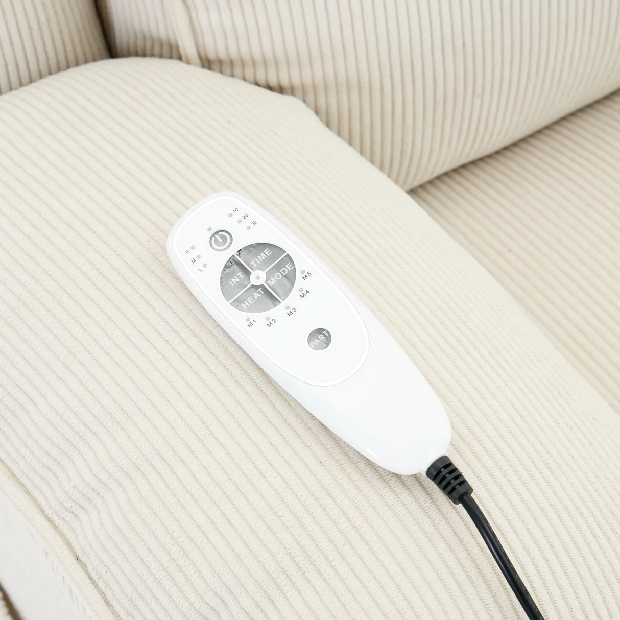 Ivory Remote-Controlled Heated Massage Assistive Recliner - Omega Lifestyles