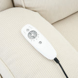 Ivory Remote-Controlled Heated Massage Assistive Recliner - Omega Lifestyles