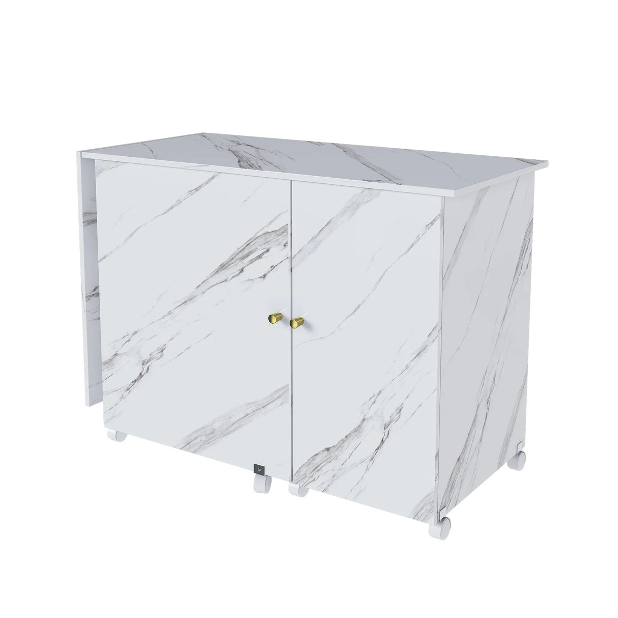 Foldable Adjustable Sewing Machine Table With Storage Cabinet - Omega Lifestyles