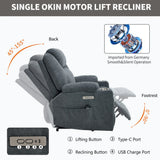Power Lift Recliner Chair With Massage Heat And USB Ports - Omega Lifestyles