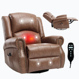 Heated Medium-Firm Massage Recliner Chair With Swivel - Omega Lifestyles
