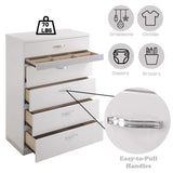White High Gloss Synthetic Wood Chest With Organizer - Omega Lifestyles