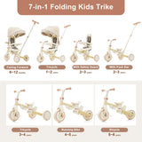 7-in-1 Multifunctional Foldable Aluminum Baby Tricycle - Omega Lifestyles