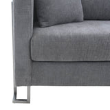 Contemporary Gray Fabric Upholstered 4-Seat Sofa - Omega Lifestyles