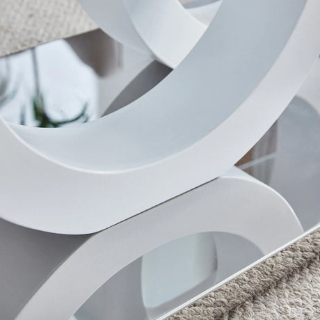 Modern Minimalist Glass Top MDF Coffee Table - Omega Lifestyles