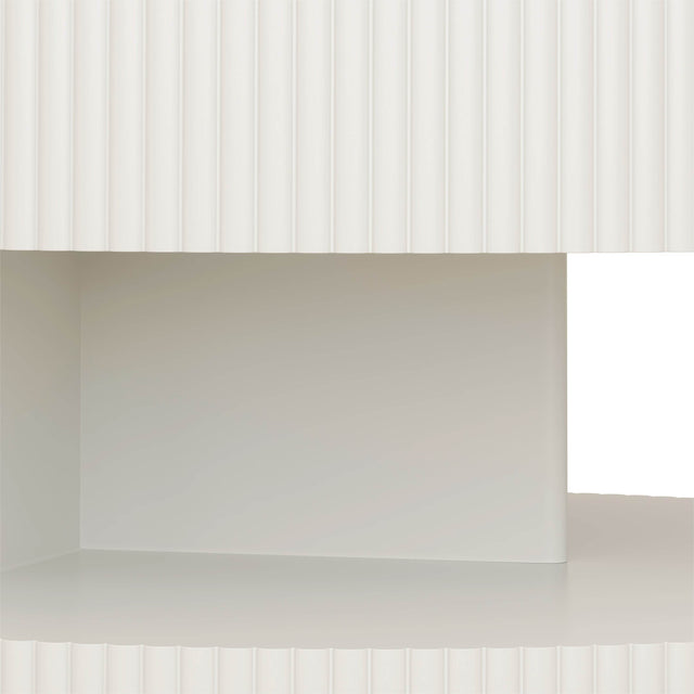 31.5-Inch Round White MDF Coffee Table With Storage - Omega Lifestyles