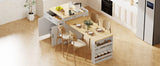 Extendable Kitchen Island With Dining Table Storage - Omega Lifestyles