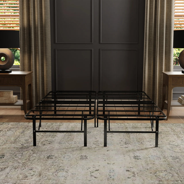 Twin XL High Rise Steel Platform Bed Frame Foundation - Omega Lifestyles