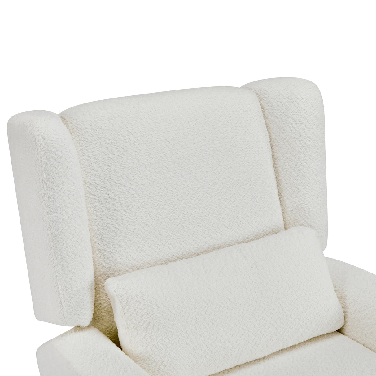 Boucle Upholstered Beige Power Recliner Chair With Swivel - Omega Lifestyles