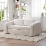 Convertible Chenille Foam Loveseat Sofa Bed With Pillows - Omega Lifestyles