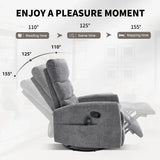 Heat Massage Recliner Chair With Swivel Rocker and Heat - Omega Lifestyles